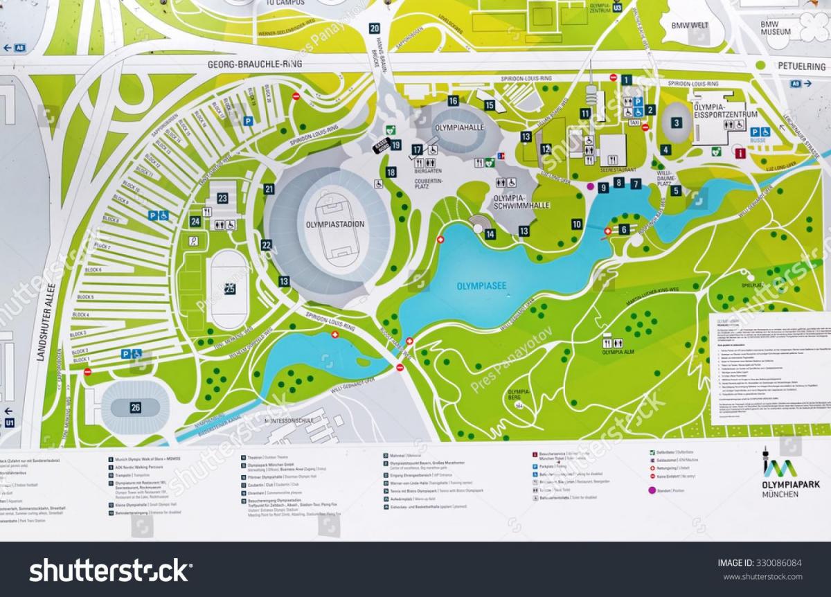 Harta parcul olimpic din munchen