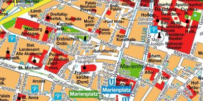 Harta strada din centrul orașului münchen