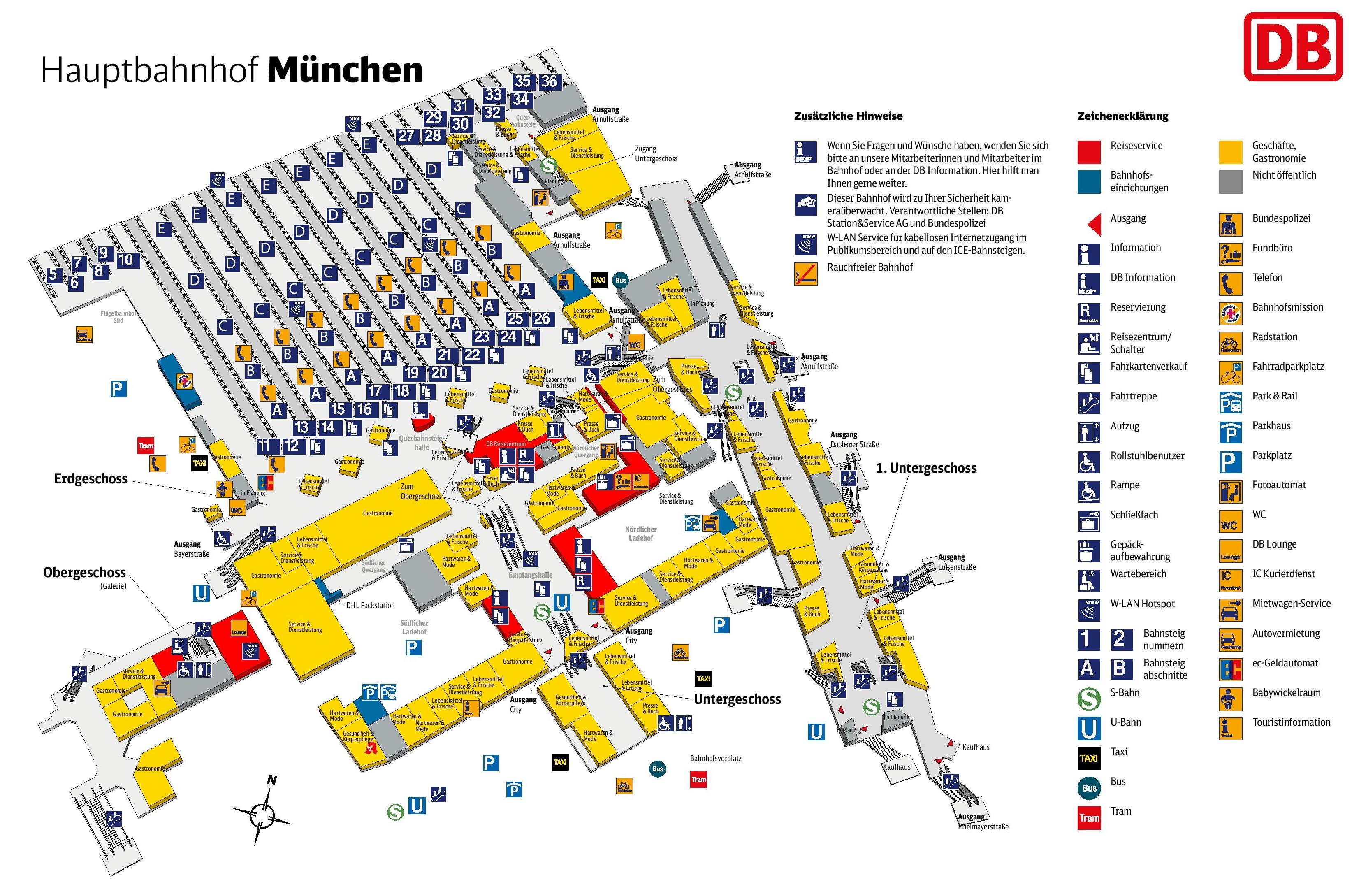 Gara Din Munchen Harta Munchen Gara Centrală Harta Bavaria