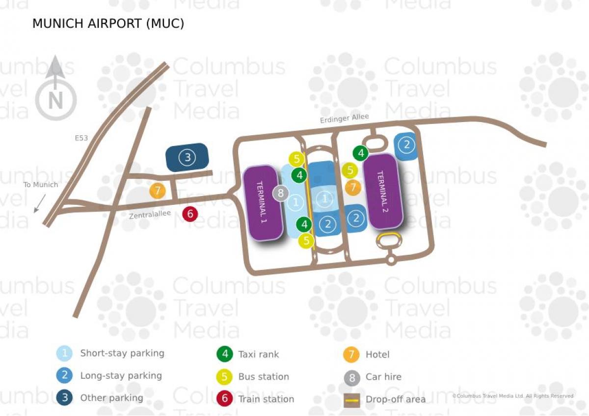Harta aeroportului din munchen gara