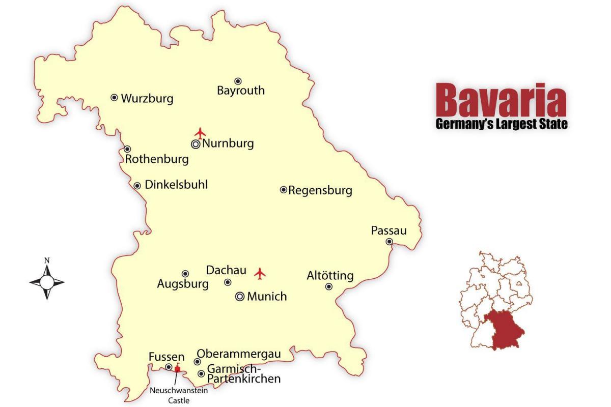 Harta germania, arată munchen