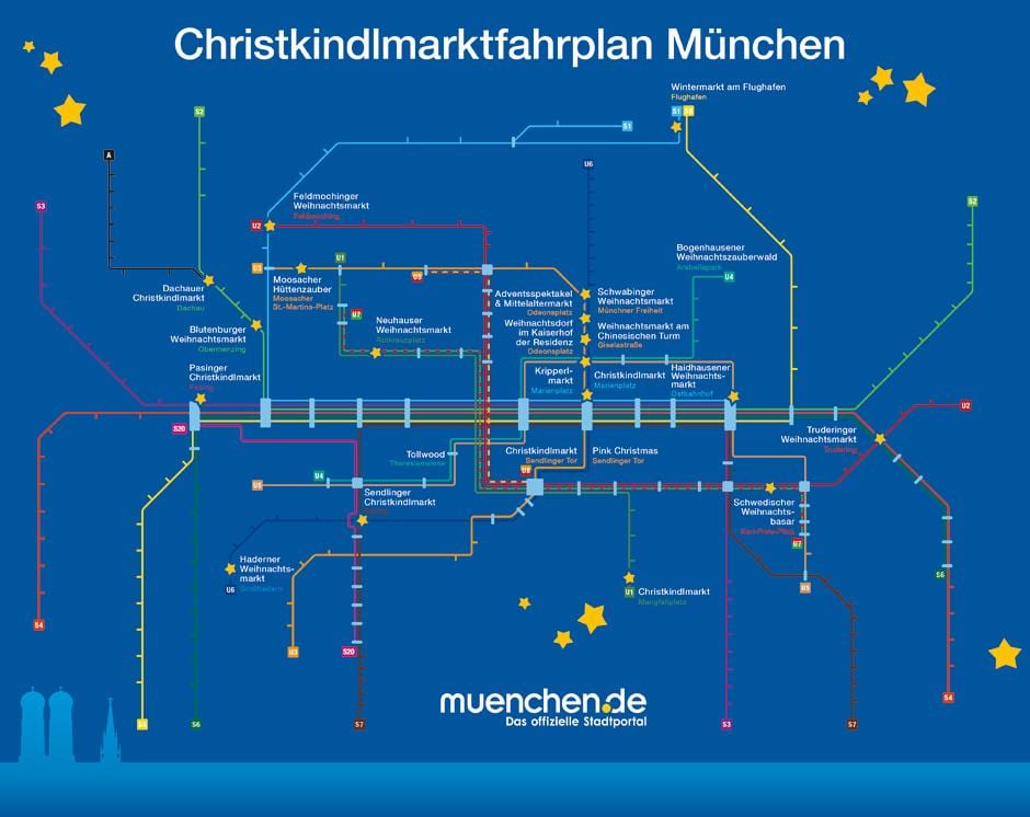 Harta munchen piețe de crăciun