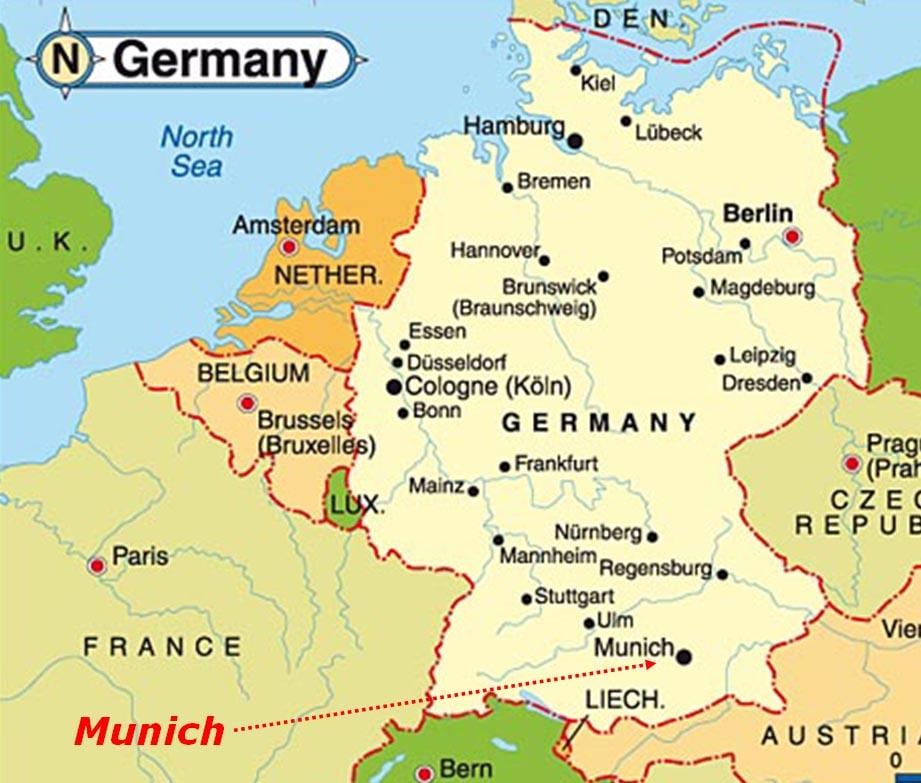 Harta munchen europa