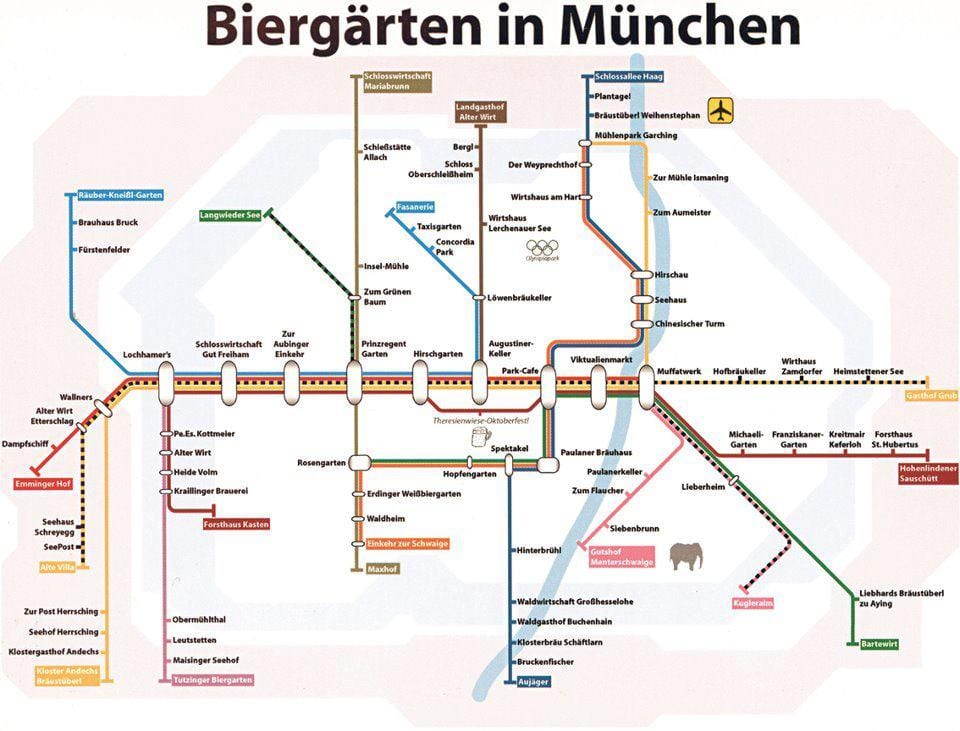 Harta munchen grădină de bere