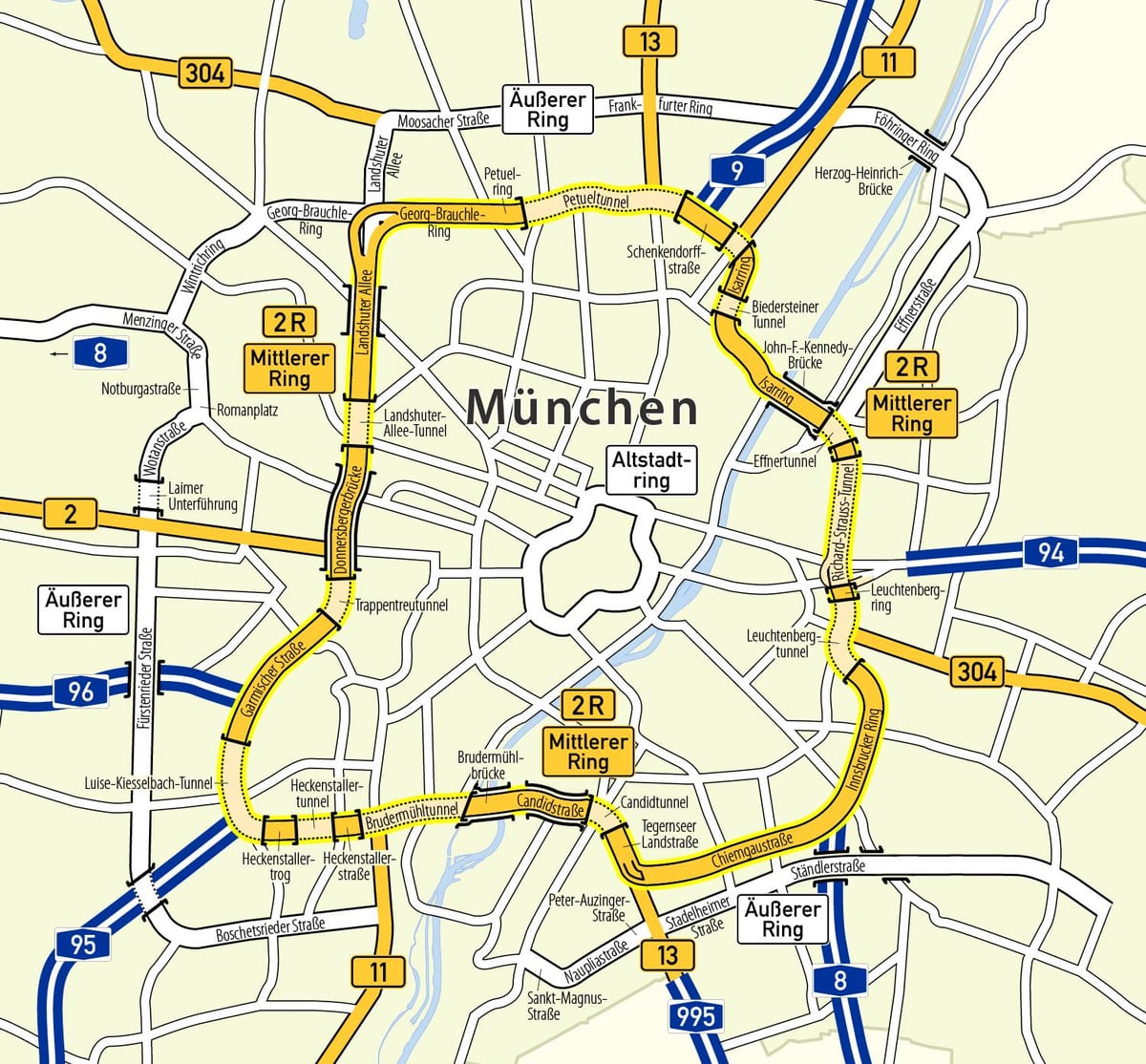 munchen inel hartă