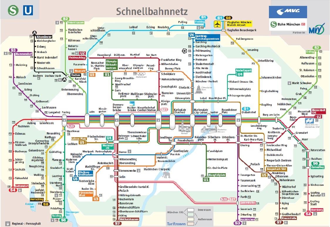 munchen s1 tren hartă