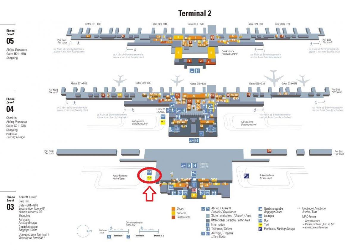 Harta munchen terminal 2 