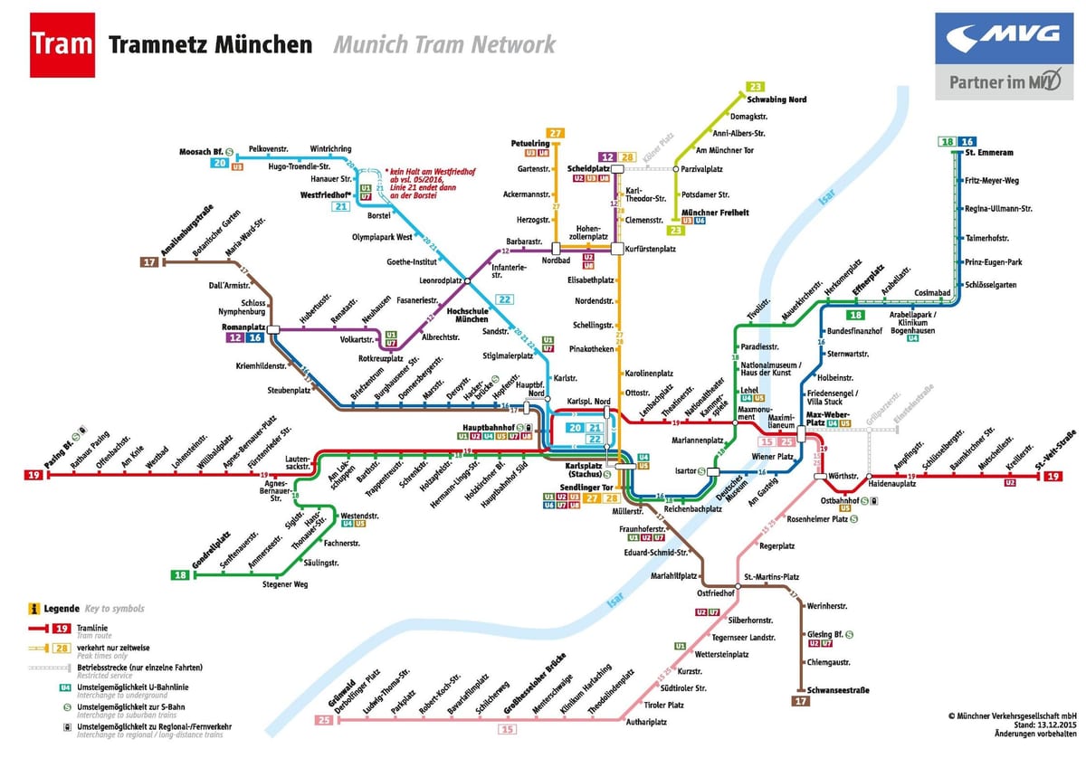 Harta munchen tramvai