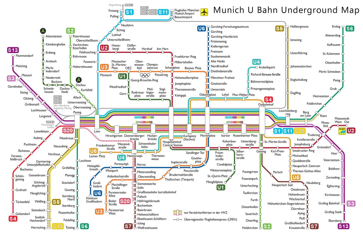 munchen u bahn hartă
