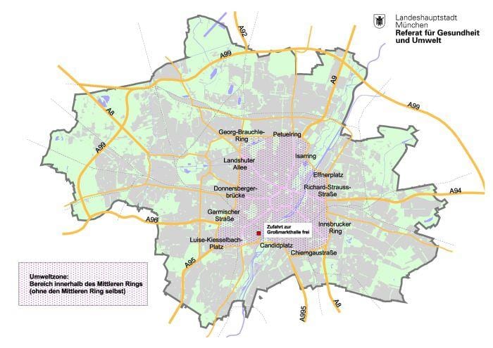 Harta munchen zona verde