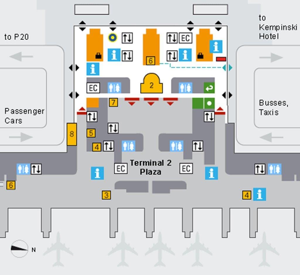 Harta munich airport arrivals