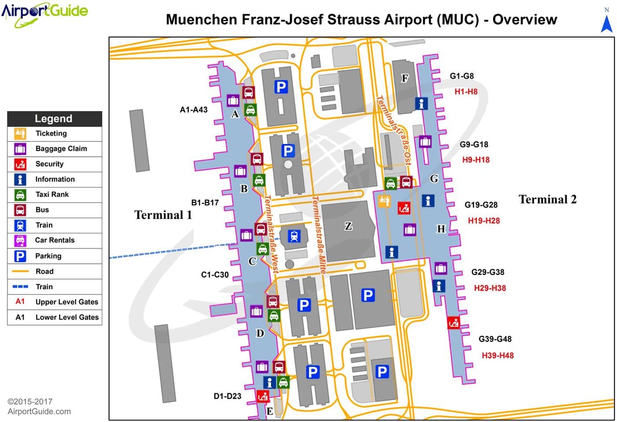 munchen terminal hartă