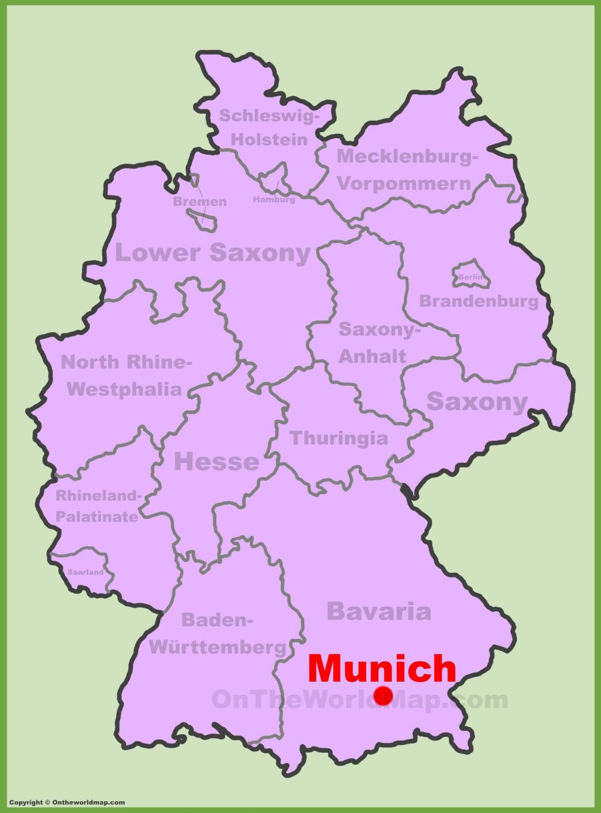 Harta de locația münchen