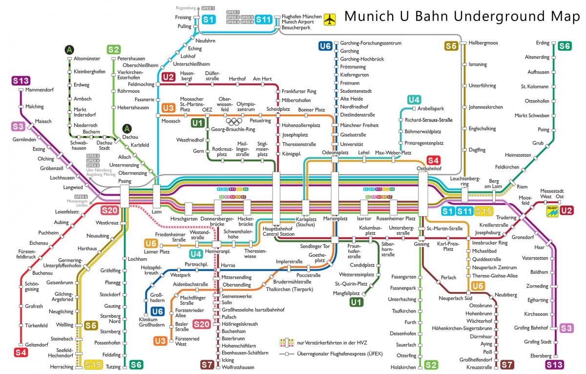 u-bahn münchen hartă
