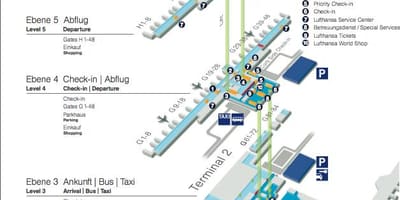Harta aeroportului din munchen cu lufthansa