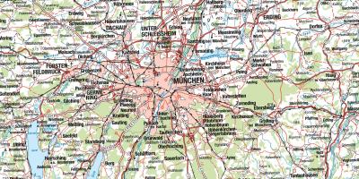 harta munchen si imprejurimi München hartă   Hărți München (Bavaria, Germania)