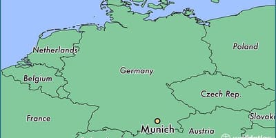 München germania pe o hartă
