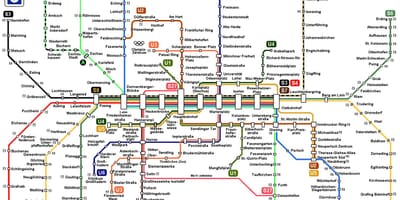 Harta metrou din munchen germania