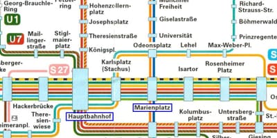 Harta münchen hauptbahnhof