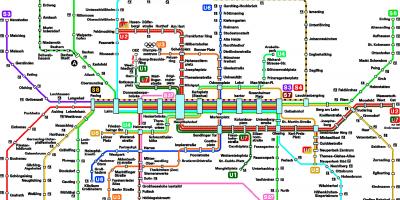 Hartă de metrou munchen
