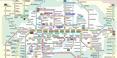 Muenchen s bahn hartă