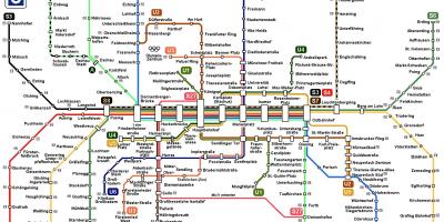 Munchen s8 tren hartă