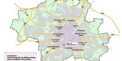 Harta munchen zona verde